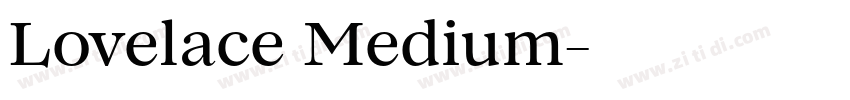 Lovelace Medium字体转换